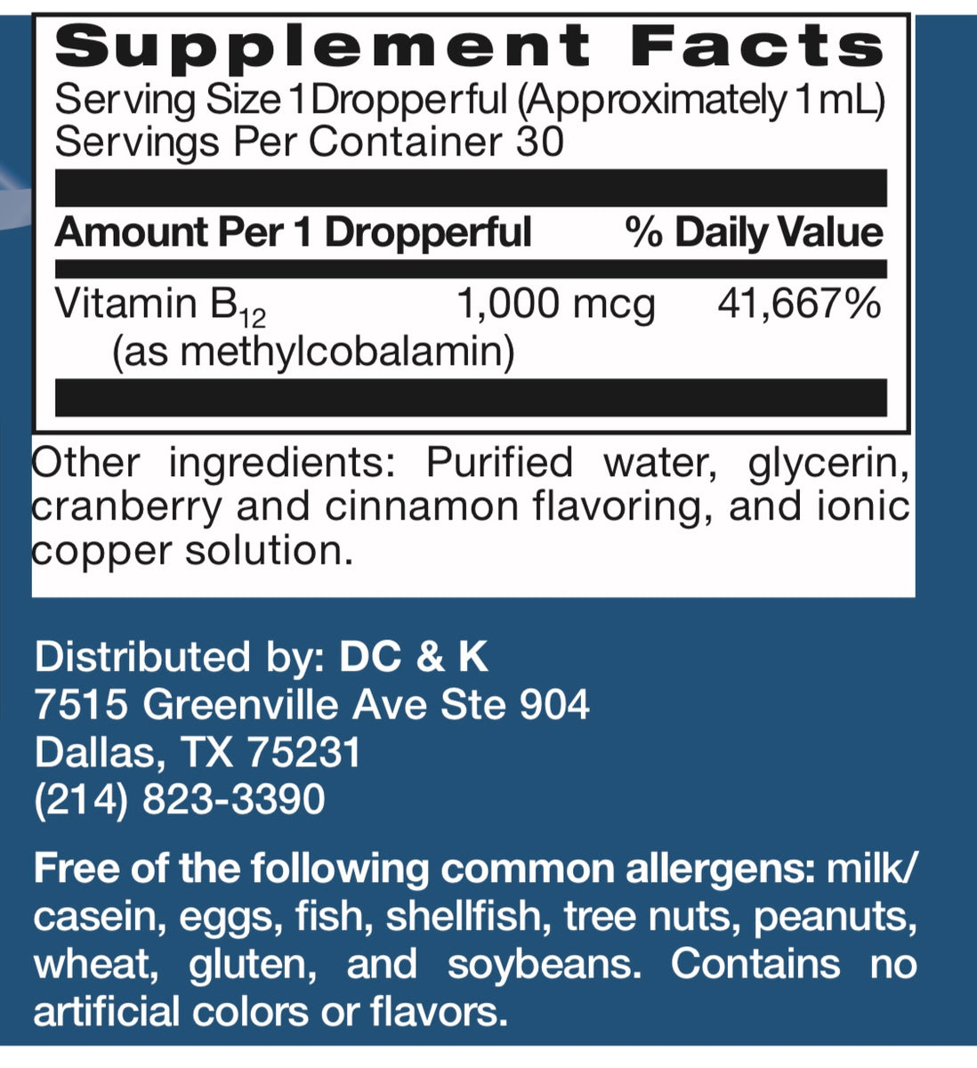 B12 Liquid Methylcobalamin – EpigenozymeNutrition